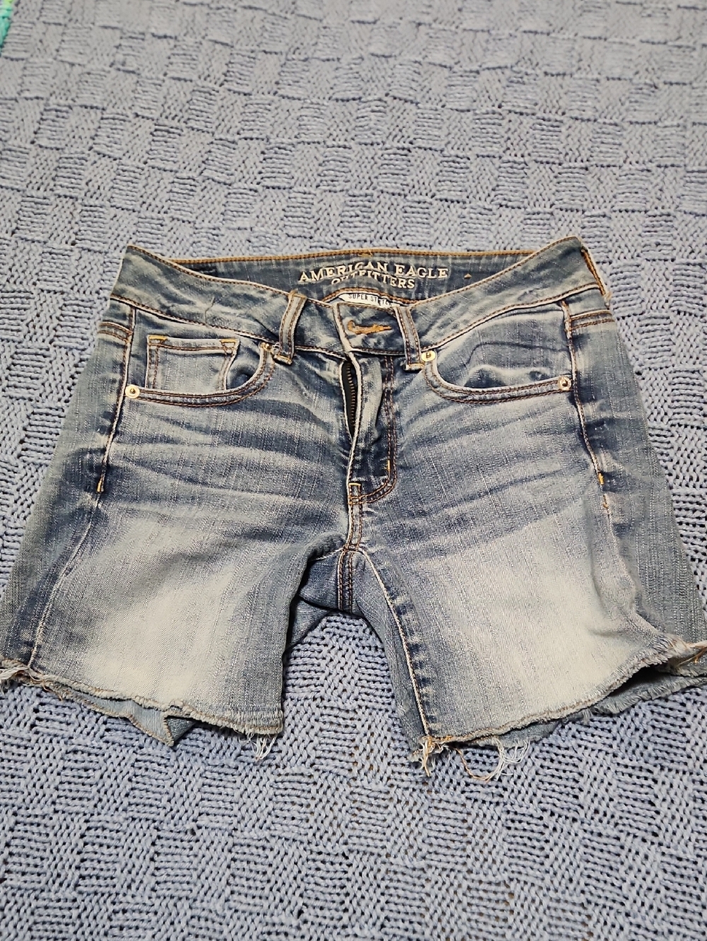 American Eagle Outfitters Light Blue Denim Cutoff Shorts